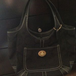 Large black authentic shoulder/carry all coach