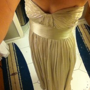 Champagne floor length BCBG dress