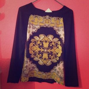 NWT black sheer longlseeve