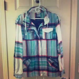 Plaid Hooded Hurley jacket with inseam
