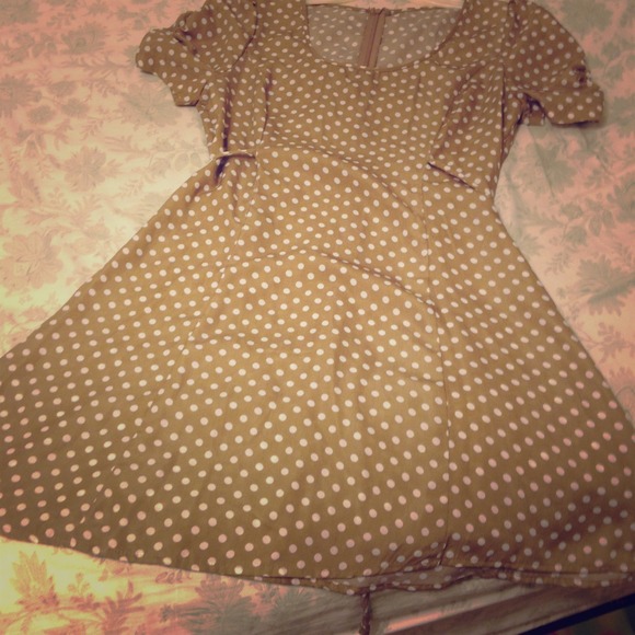 Beige Polka Dot dress