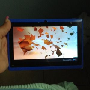 7" blue tablet