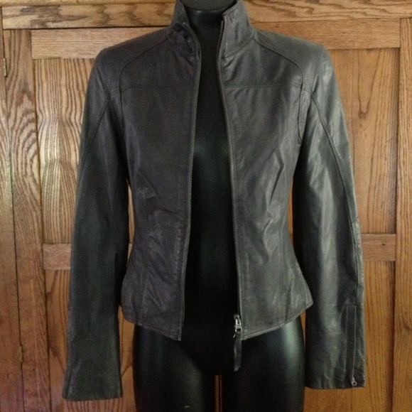 Express Genuine Leather Moto Jacket