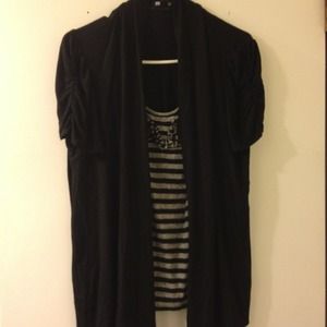 Black and gray top