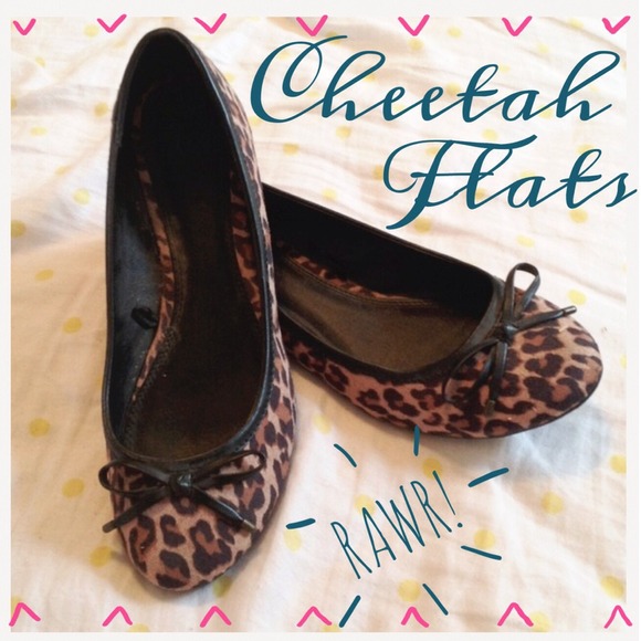 Cheetah Print Ballet Flats with Bow