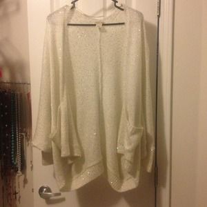 Arden B white glittery cover up