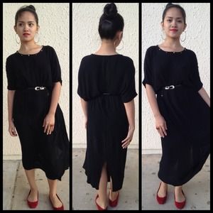 Black vintage oversized dress