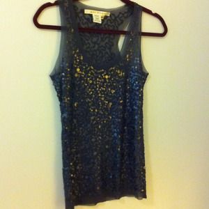 Charcoal grey sequenced top by max studio