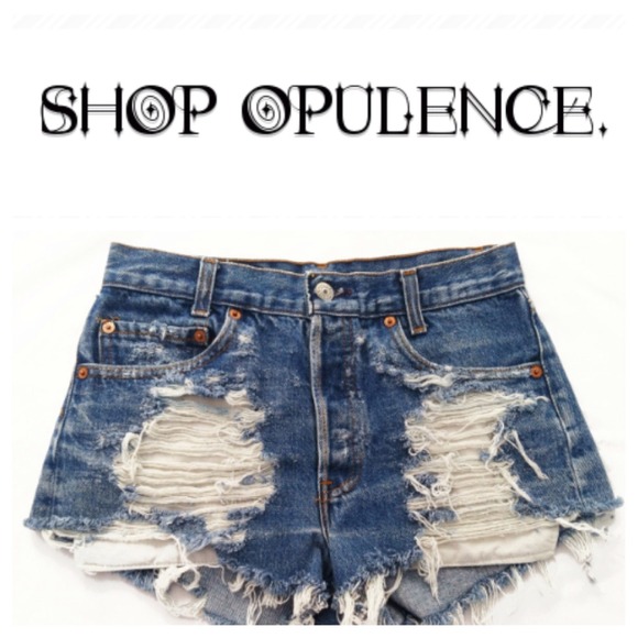Denim Hand Scredded Shorts '13 - Picture 1 of 1