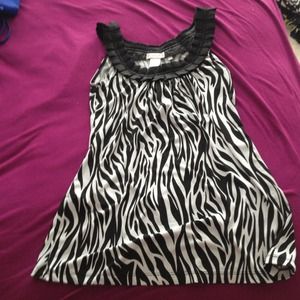 Zebra print top
