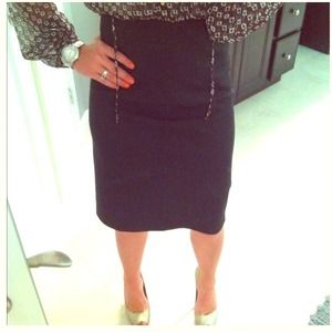 Dark charcoal pencil skirt