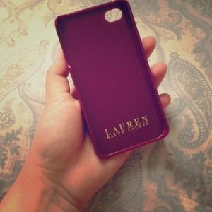 Ralph Lauren Purple leather iPhone 4/4s Case