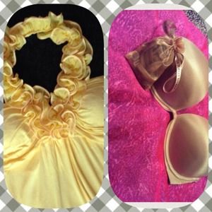 ❌BUNDLED‼️ VS BRA➕YELLOW TOP💛