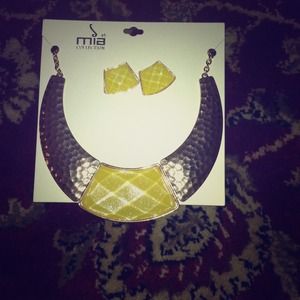 Necklace with matching earrings