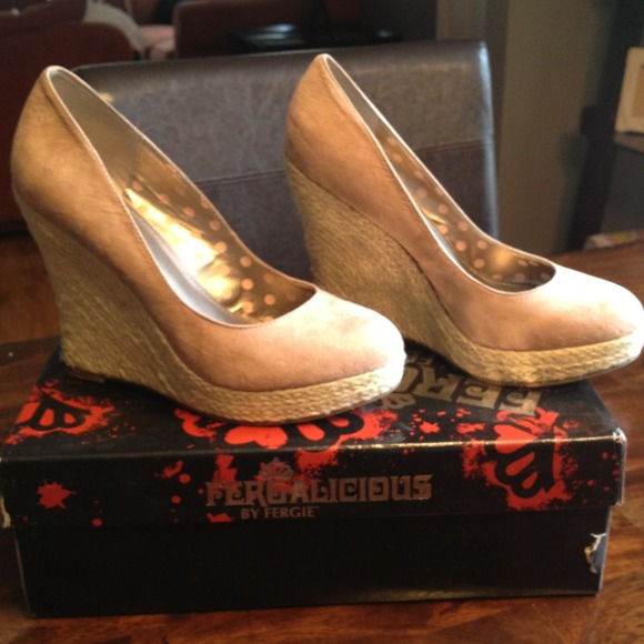 Neutral Fergalicious wedges - Size 6