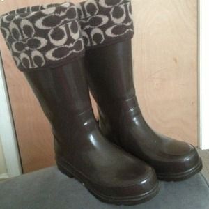 Coach rain boots