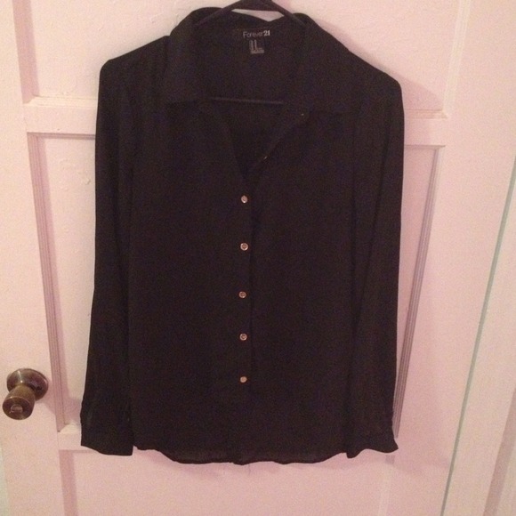 Black see through long sleeve.