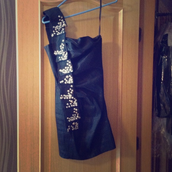 Little Black Studded Dress