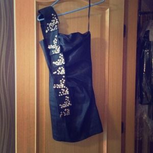 Little Black Studded Dress