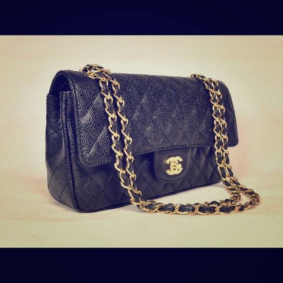 Chanel 2.55 Series Caviar Leather Flap Bag