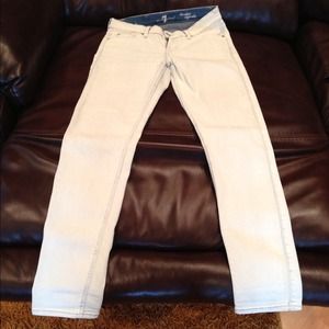 7 For All Mankind White Coated Jean
