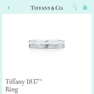 Never worn Tiffany 1837 TM Ring
