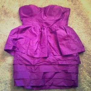 A gorgeous strapless peplum dress