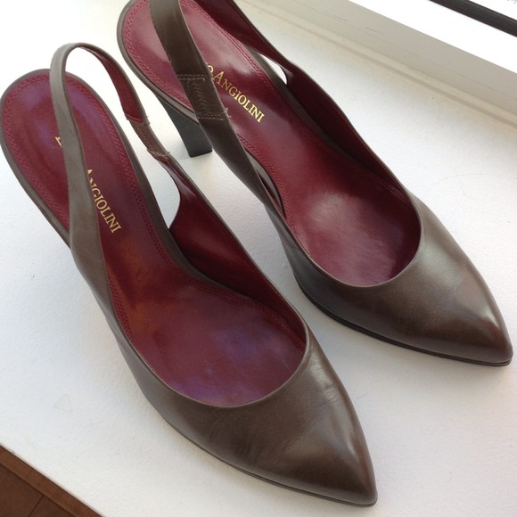 ***SOLD*** Grey Enzo Angiolini sling back heels - Picture 1 of 2