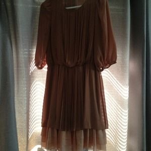 pleated chiffon Jessica Simpson dress