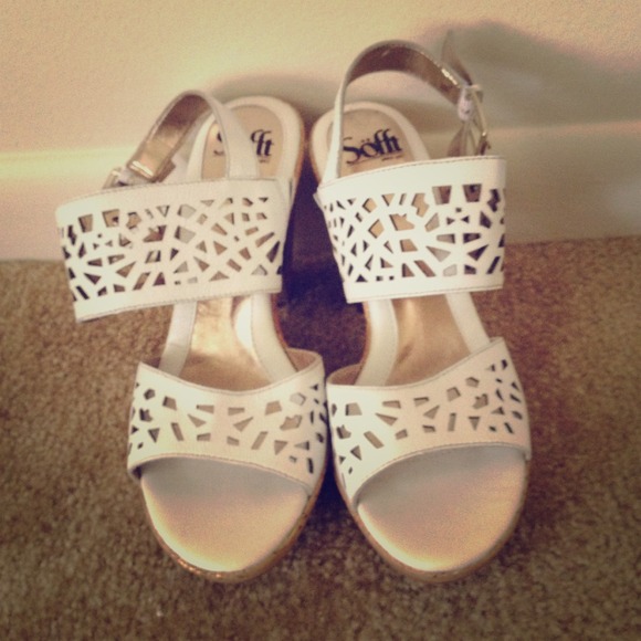 Art Deco Inspired White Heels