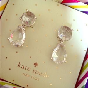 Kate Spade faux diamond drop earrings