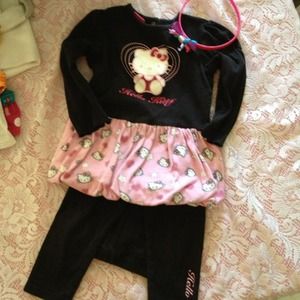 24 month almost new HK dress & leggings