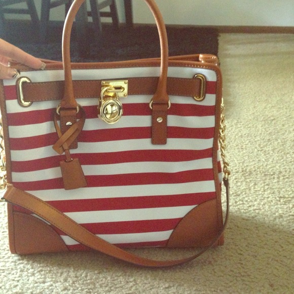 Michael Kors Handbags - Michael kors limited edition striped hamilton.