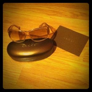 Used Authentic gold Gucci sunglasses