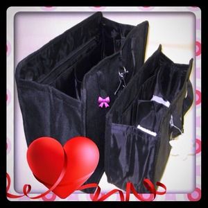 BUNDLE 2 BLACK BAG INSERT MULTIPURPOSE ORGANIZER