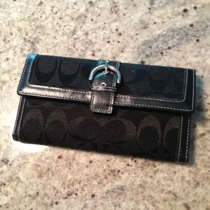 Coach wallet with check book cover