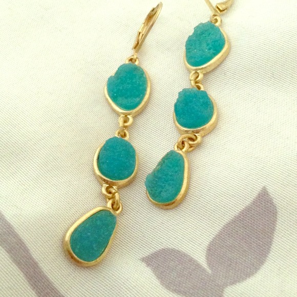 ❌SOLD❌Aqua Druzy earrings