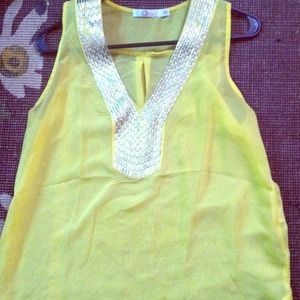 Beautiful sheer yellow top