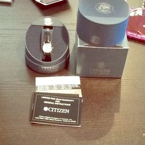 1 HOUR ONLY Women's Citizens watch w/ leather band