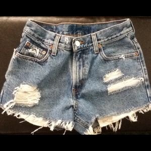 Levi's cut off shorts