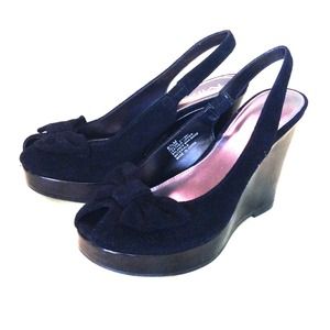 MIA brand black suede heels - Celine size 6.5