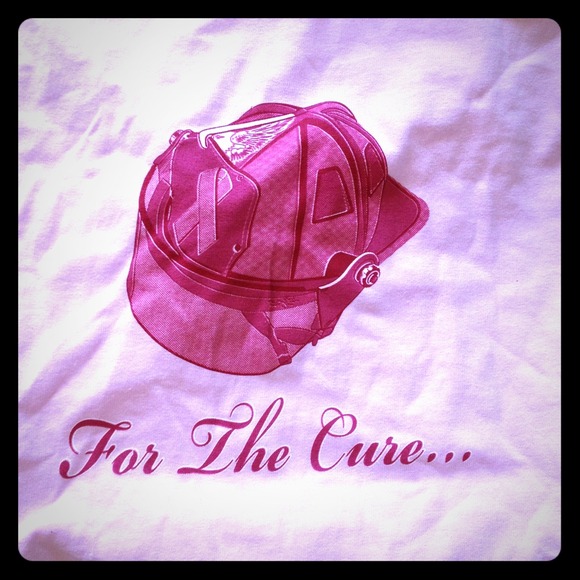 DONATEDpink fire department breast cancer tshirt