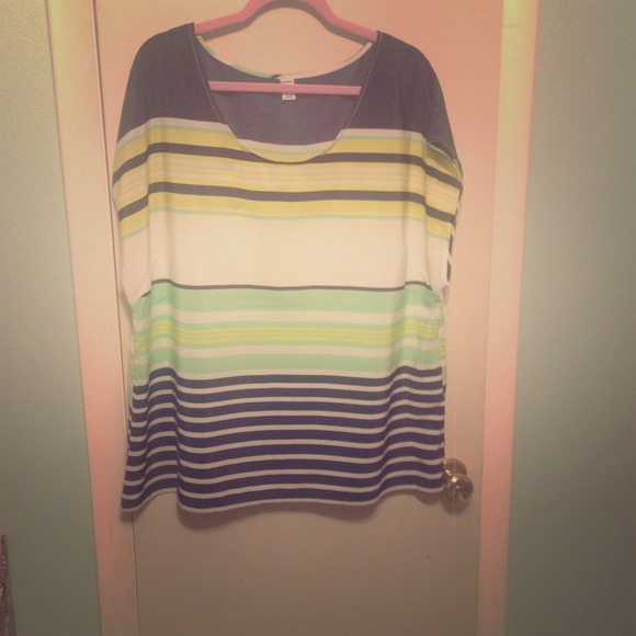 Old Navy striped chiffon top