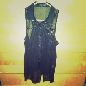 Button down w/ gold dots