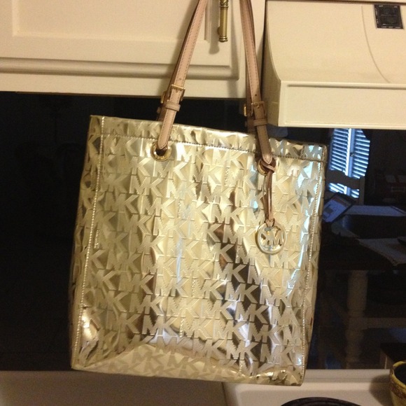 Gold Michael Kors Purse