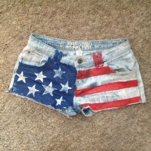 Patriotic jean shorts!! Made to order!!