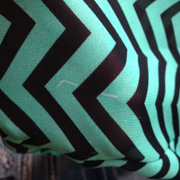 ♦♦♦SOLD♦♦♦New Chevron Mint Black Hi-Lo Dress! M - Picture 4 of 4