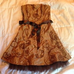 Jessica McClintock bronze dress