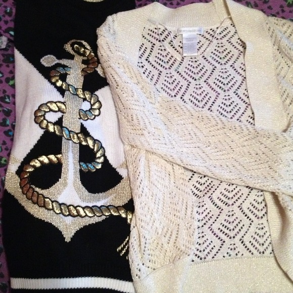 Anchor sweater and shrug bundle