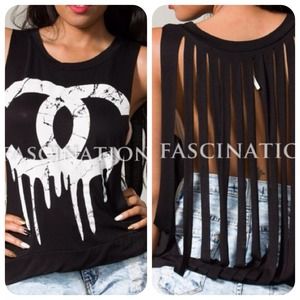 CC top slash back NWOT